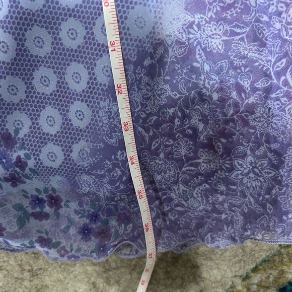 Y2K Sheer Lined Patchwork Midi Dress - Picture 9 of 9